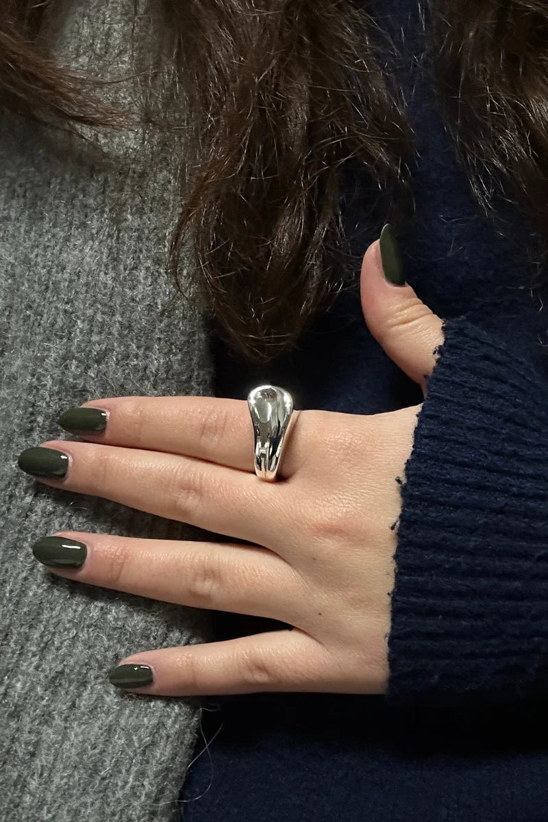 Berlin 925 silver ring by Plata – bold modern chunky jewelry